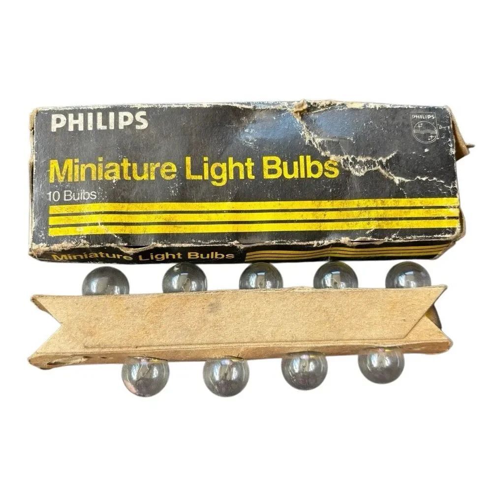 Philips 800316 Miniature Light Bulbs 89 12V 6CP Box Of 9 *NOS*